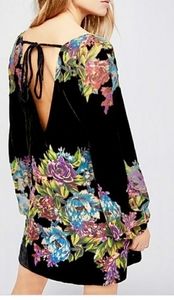 Free People Misha Burnout Velvet Floral Minidress
